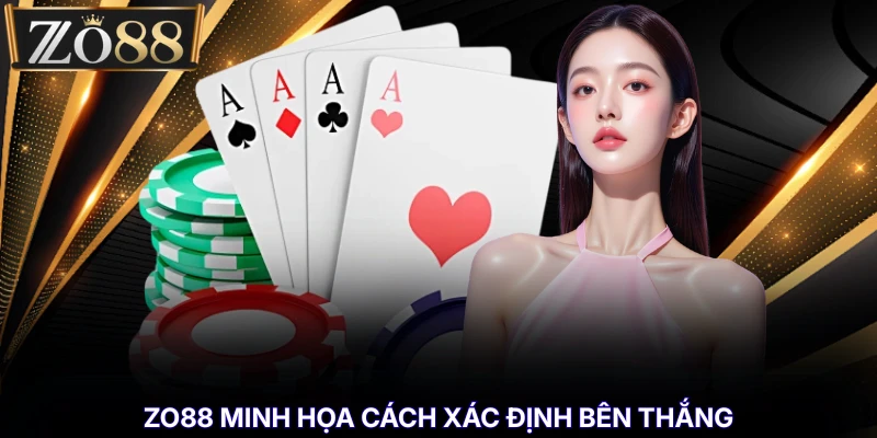 Game Bài Liêng - Luật Chơi Và Cách Tố Bài Cho Người Mới % ZO88 minh họa cách xác định bên thắng